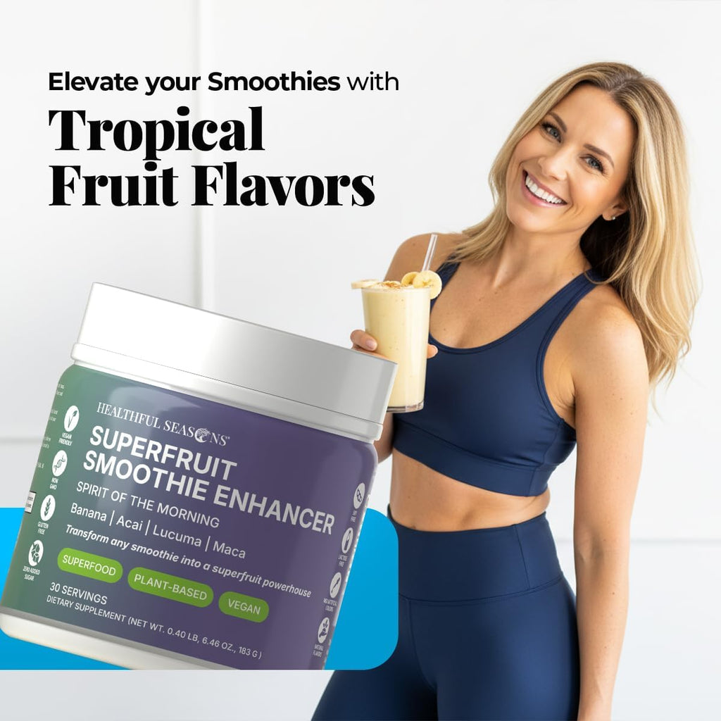 Healthful Seasons Superfood Smoothie Mix - Acai, Lucuma, Maca y Plátano - 30 Raciones