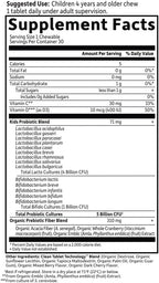 Garden of Life Dr. Formulated Probiotics Organic Kids+ - Probióticos para Niños con Fibra Prebiótica y Vitaminas C y D - Sabor Bayas Cereza, 30 Gomitas