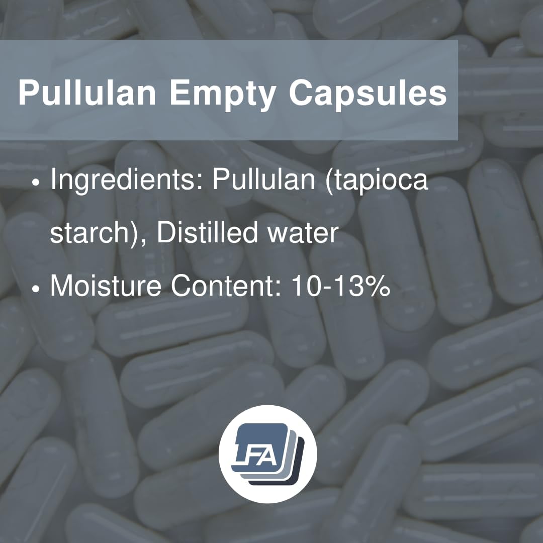 Cápsulas Vacías Tamaño 0 - Pullulan Vegano - 120 Cápsulas Vegetarianas