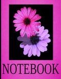 LOW VISION Notebook-Pink and Purple Flowers (Large-8.5 x 11 inches): Low Vision Notebook |Wide Spacing| Bold Lines| Visually Impaired| Journal |Write |Work |School |Create| Log| Track
