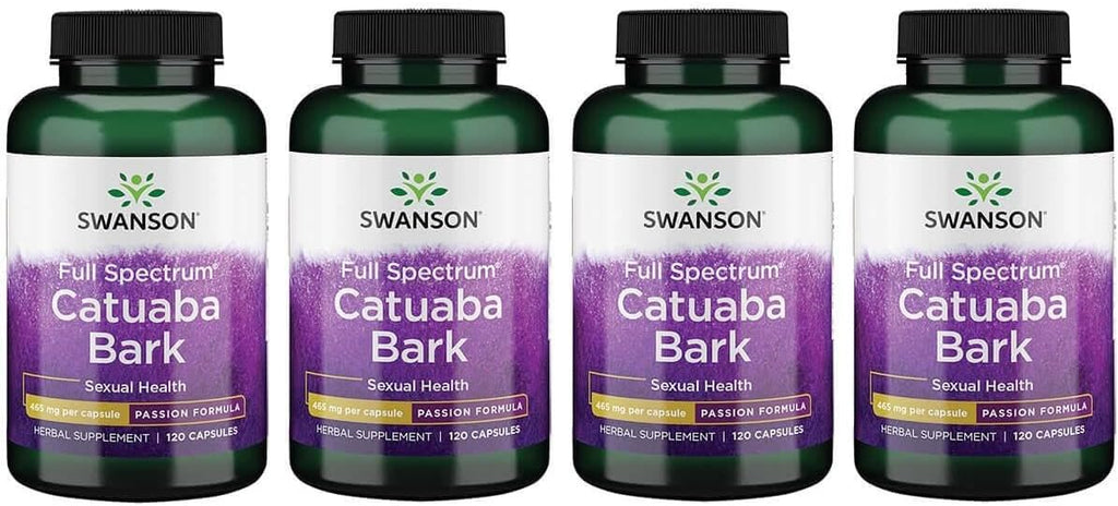 Swanson Catuaba Bark 465 mg - 120 Cápsulas (Pack de 4)