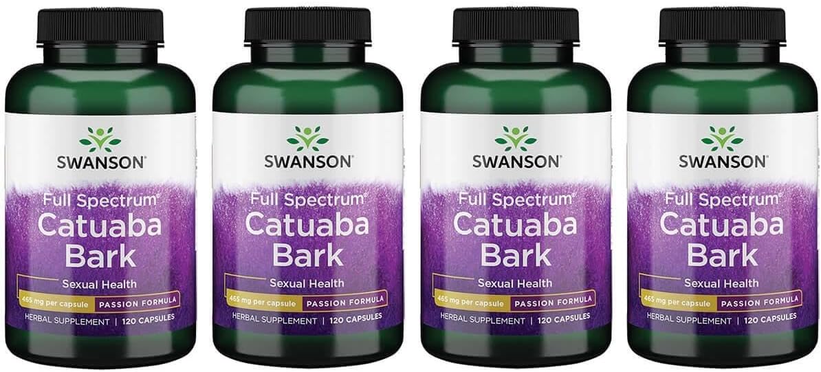 Swanson Catuaba Bark 465 mg - 120 Cápsulas (Pack de 4)