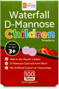 Waterfall D-Mannose Niños Comprimidos de Fusión Oral con Sabor a Fresa – 100 Comprimidos