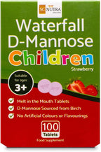 Waterfall D-Mannose Niños Comprimidos de Fusión Oral con Sabor a Fresa – 100 Comprimidos