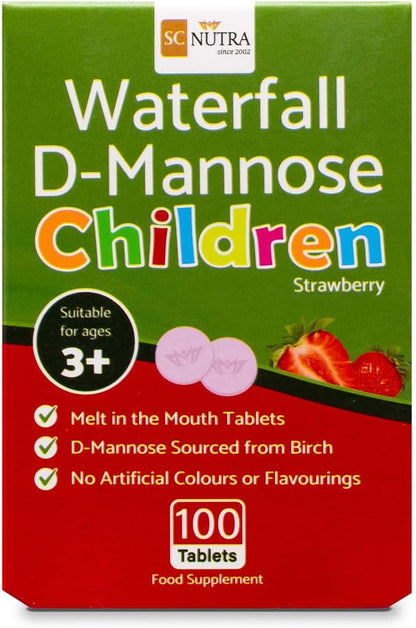 Waterfall D-Mannose Niños Comprimidos de – Formato fusión oral: Los comprimidos se disuelven en la boca, sin – Image 1