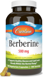 Carlson Berberina, 500 mg, 60 Cápsulas Vegetales - De origen vegetal y sostenible