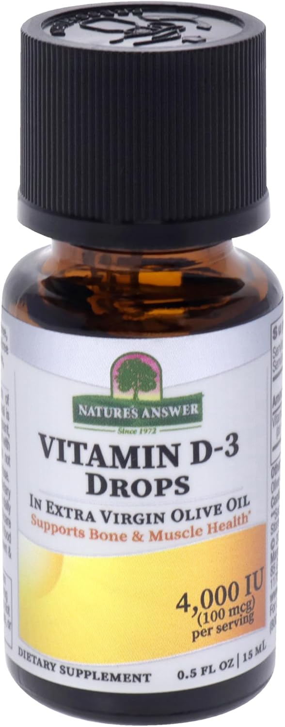 Nature's Answer Platinum Vitamina D3 4000 IU, 15 ml - Gotas Líquidas