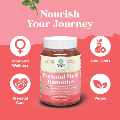 Natures Craft Gominolas Prenatales Veganas – Zinc: Importante para el sistema inmunitario y la síntesis de – Image 4