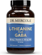 Dr. Mercola L-Theanine Plus GABA - 200 mg L-Theanine - 100 mg GABA - 60 Cápsulas