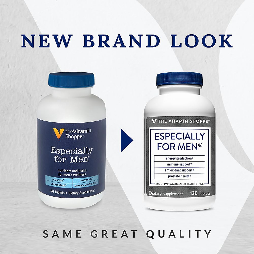 The Vitamin Shoppe Multivitamínico para Hombres – Complejo Diario Completo con Vitaminas y Minerales Esenciales (120 Comprimidos)