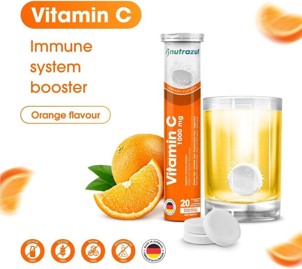 nutrazul Vitamina C 1000mg Comprimidos Efervescentes, 60 Comprimidos (3x20)