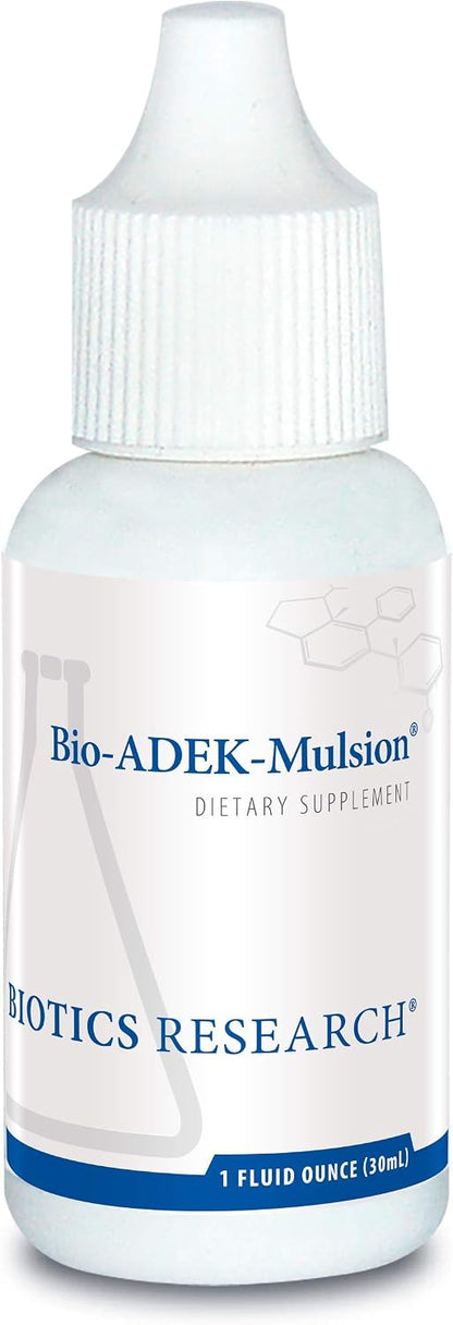 BIOTICS RESEARCH Bio ADEK Mulsion - Fórmula – Vitamina A: contribuye al mantenimiento de la visión normal, al – Image 1