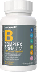 NANOWELL B Complex Premium - Complejo B con Adaptógenos - 60 Cápsulas