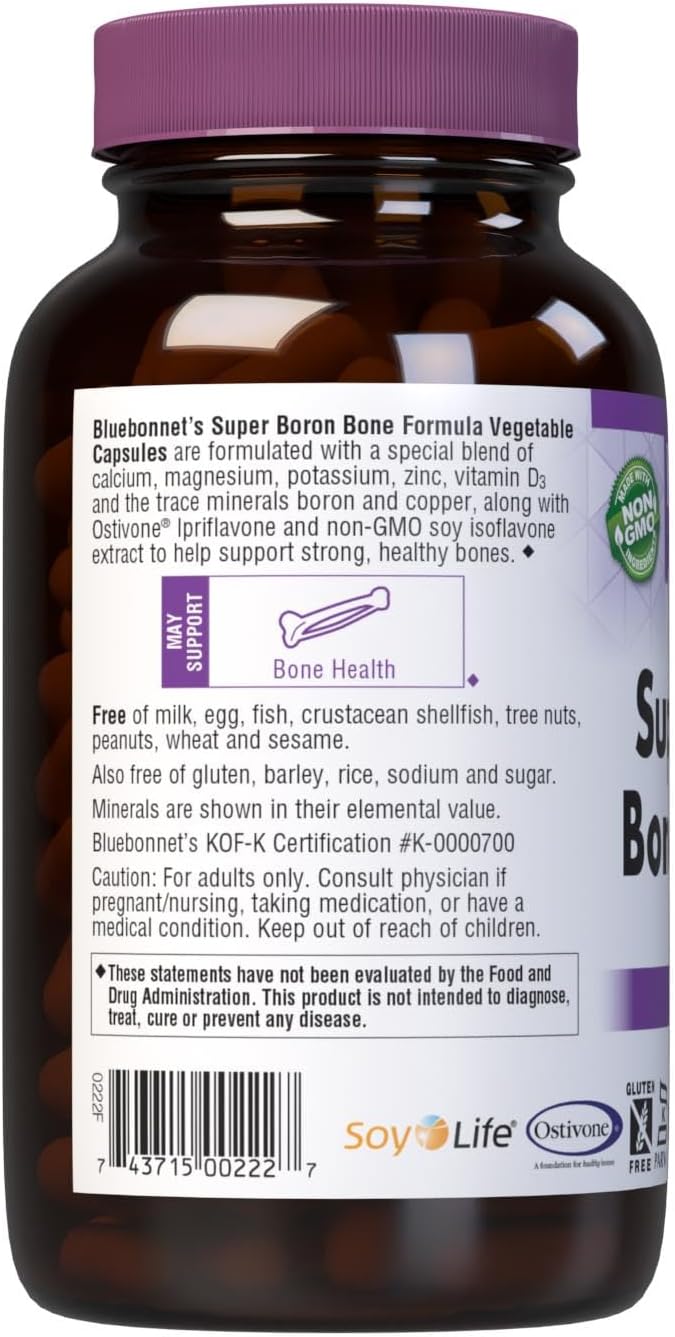 Bluebonnet Super Boron Bone Formula - 240 Vegetable Capsules