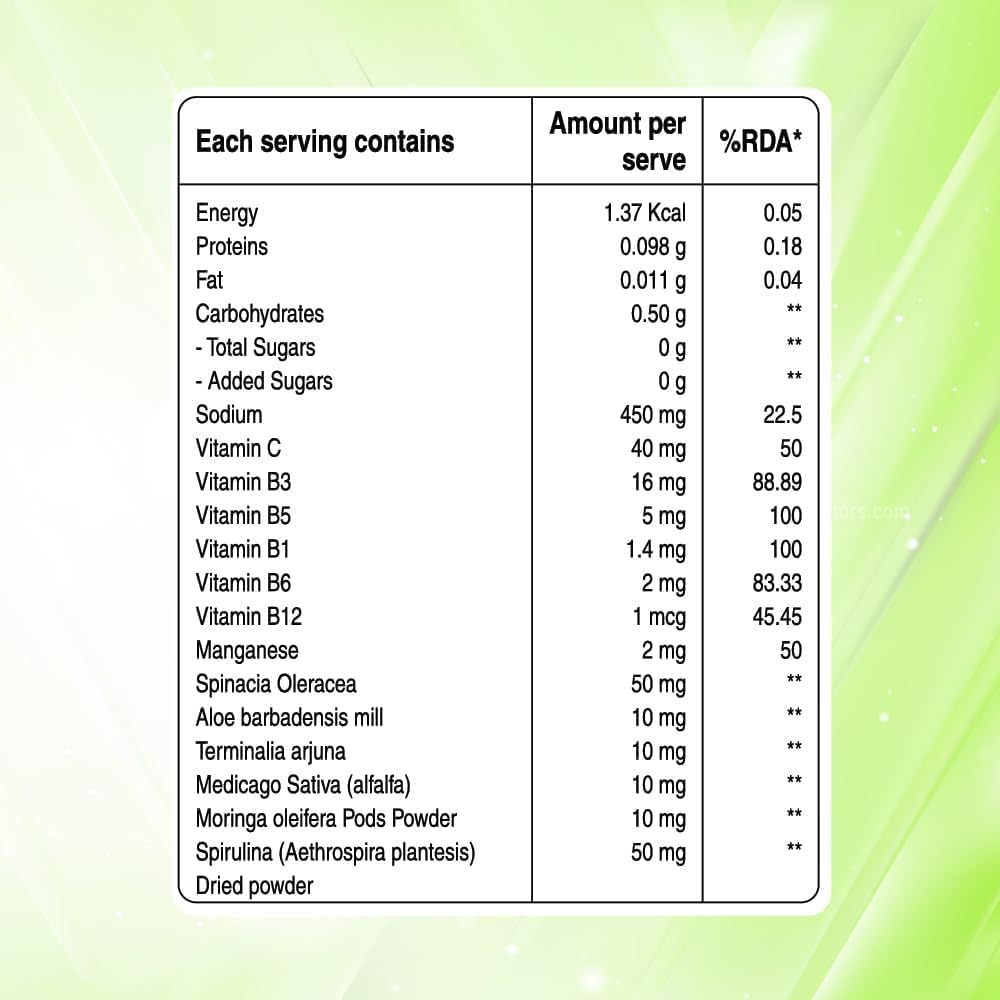 Pure Nutrition Super Greens: Comprimidos Efervescentes (40 unidades)