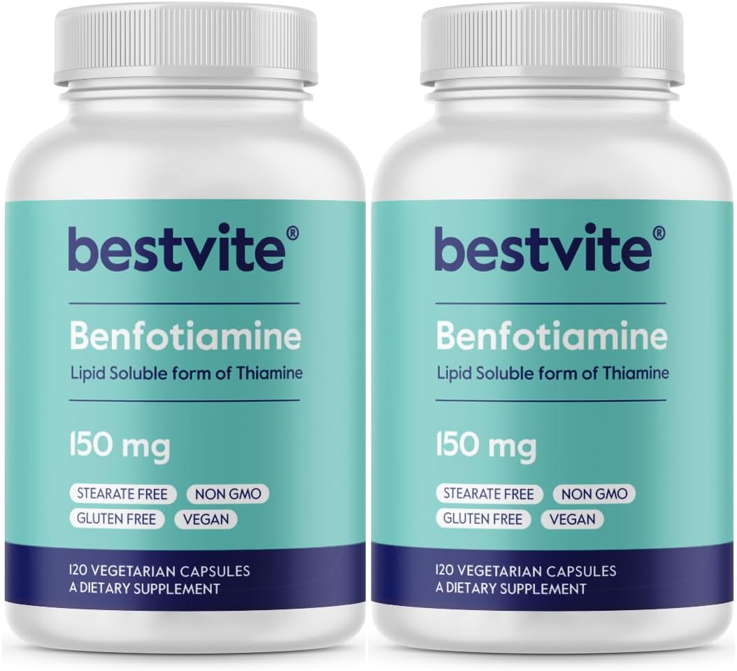 BESTVITE Benfotiamina 150 mg, 360 Cápsulas Vegetales