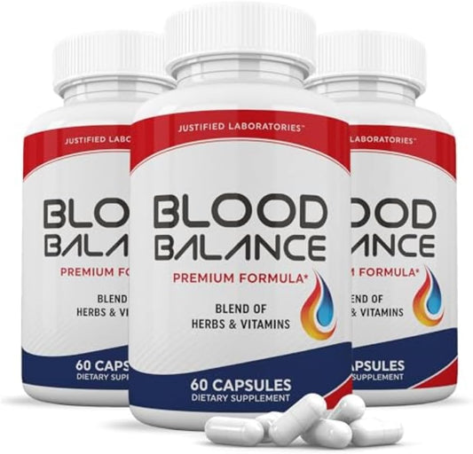 Justified Laboratories Blood Balance - 180 Cápsulas - Suplemento para la Circulación con Hierbas y Vitaminas