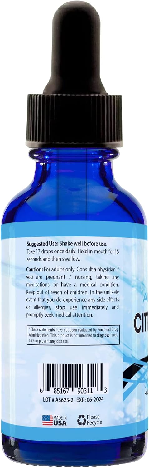 Absonutrix Extracto de Bergamota Citrus 500 mg, 118 ml (4 fl oz) – 200 Raciones – Gotas Líquidas