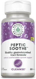 Natural Balance Peptic Soothe, Fórmula Gastrointestinal para Digestión Saludable con Zinc Carnosine, L-Glutamina y Goma de Masilla, 60 Cápsulas Vegetales