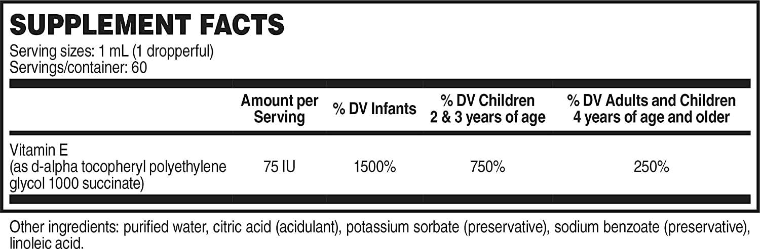 Aqua-E Concentrate 75 UI/ml, 60 ml – Vitamina E Líquida Hidrosoluble