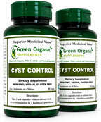 Green Organic Supplements Fórmula para Quiste Mamario, 90 Cápsulas Vegetales, Alta Absorción, No-GMO, Sin Gluten (Paquete de 3)