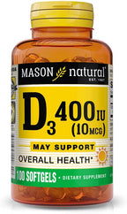 Mason Natural Vitamina D 400 UI - 100 Softgels