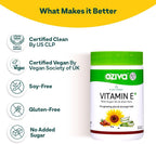 OZiva Vitamina E 100% Natural de Origen Vegetal con Aloe Vera y Aceite de Argán, 30 Cápsulas Veganas, no Transgénico