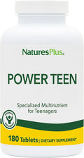 NaturesPlus Source of Life Power Teen - Teen Multivitamin with Minerals and Whole Foods - 180 Vegetarian Tablets
