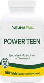 NaturesPlus Source of Life Power Teen - Teen Multivitamin with Minerals and Whole Foods - 180 Vegetarian Tablets