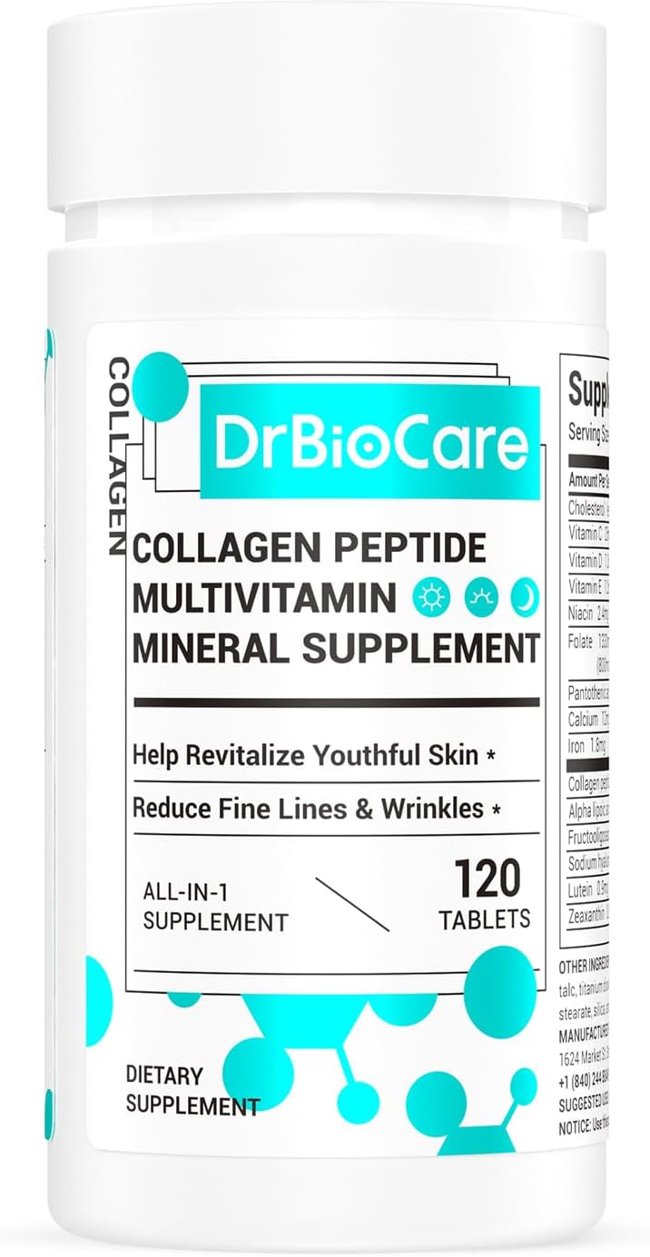 DrBioCare Colágeno para Mujeres: Suplemento de Belleza con Vitaminas y Minerales