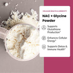 Apeiron Elementals NAC + Glycine Powder - 2500mg - Producción de Glutatión, Apoyo Inmunológico y Energía Celular