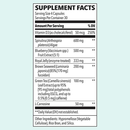 LifeSeasons Stem Boost-R – Apoyo Celular con – Espirulina: Alga rica en proteínas, hierro y antioxidantes como la – Image 2