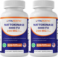 Vitamatic Nattokinase Supplement 4,000 FU, 120 Cápsulas de Liberación Retardada