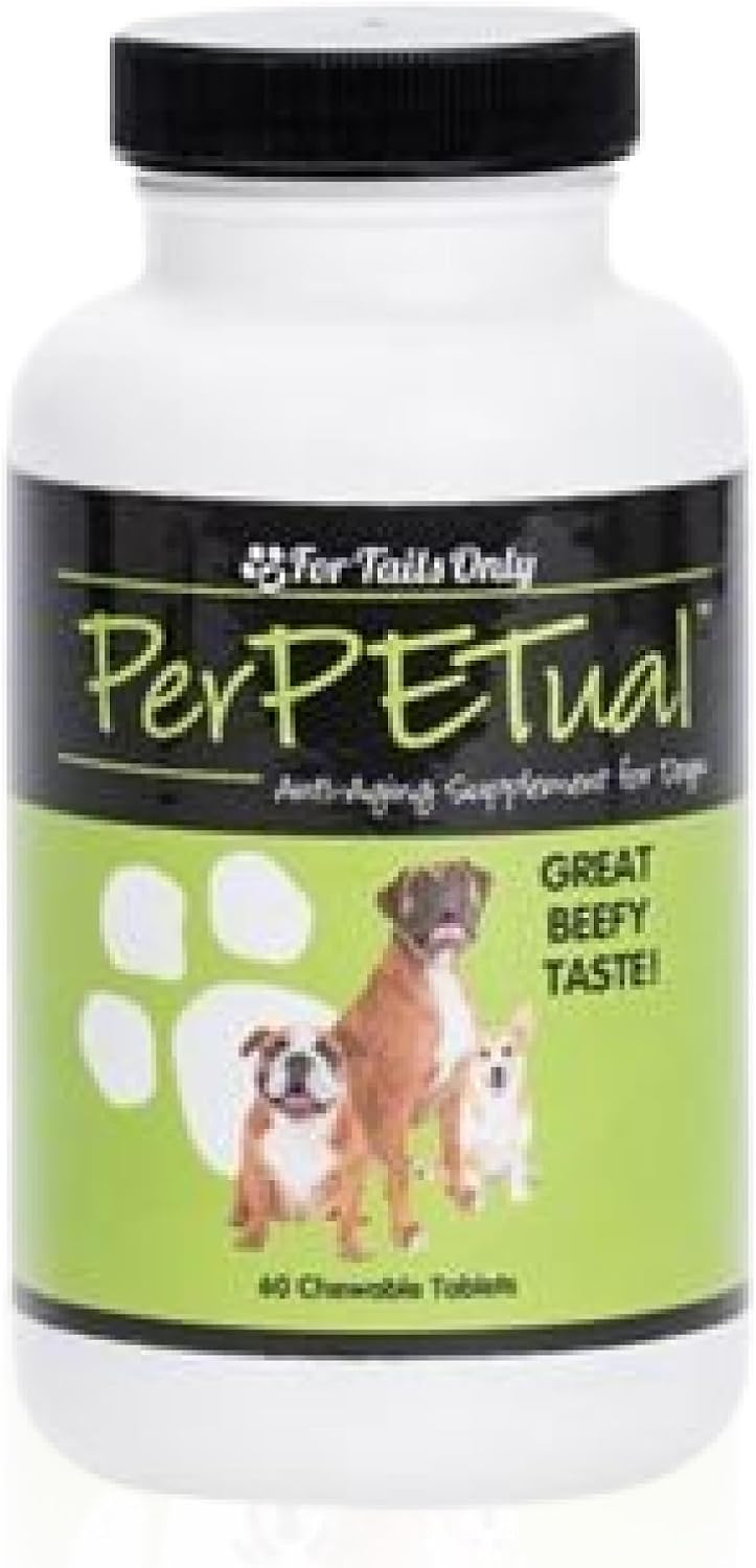 Youngevity Perpetual™ - Ultimate Anti-Aging and Bone Support for Dogs - with Glucosamine, Choline, MSM, Milk Thistle, Calcium, Turmeric, and More - 60 Chewable Tablets