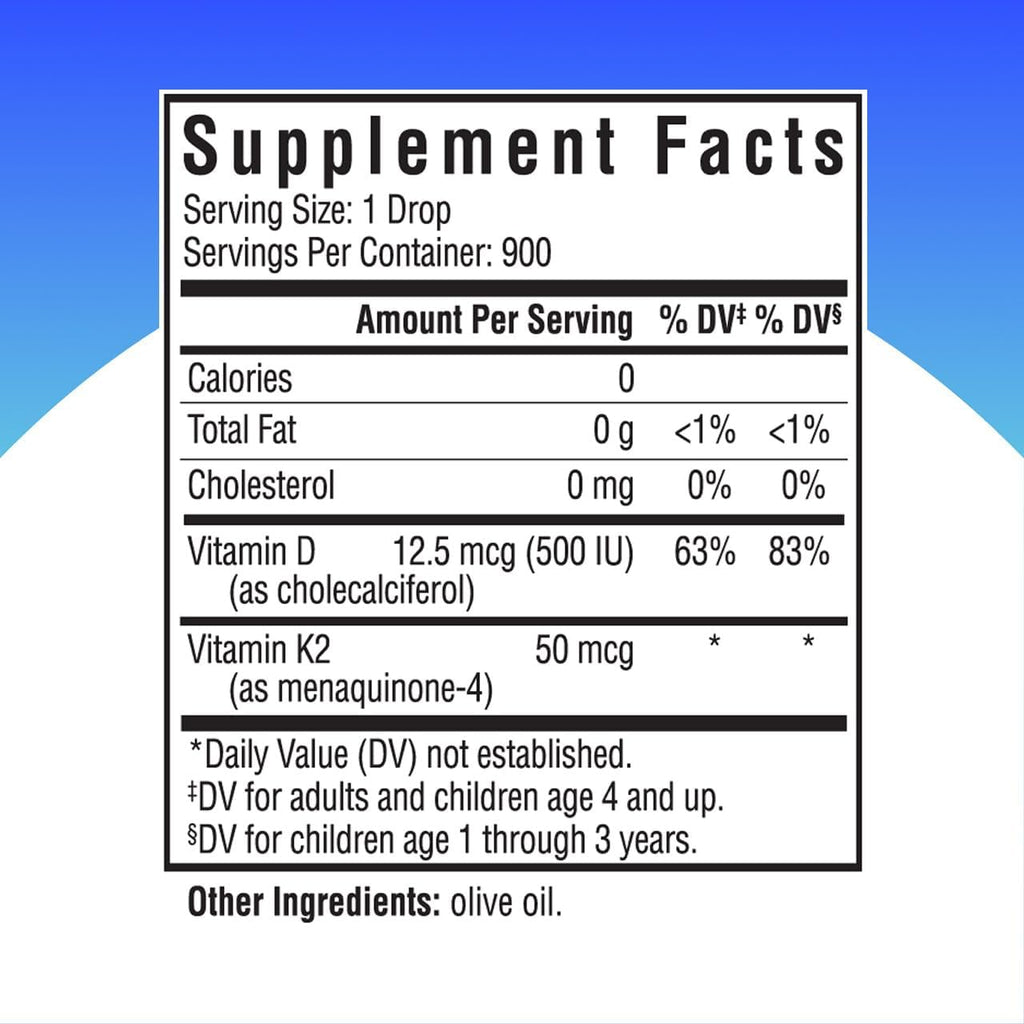 Seeking Health Vitamina D3 + K2 Gotas - 30 ml