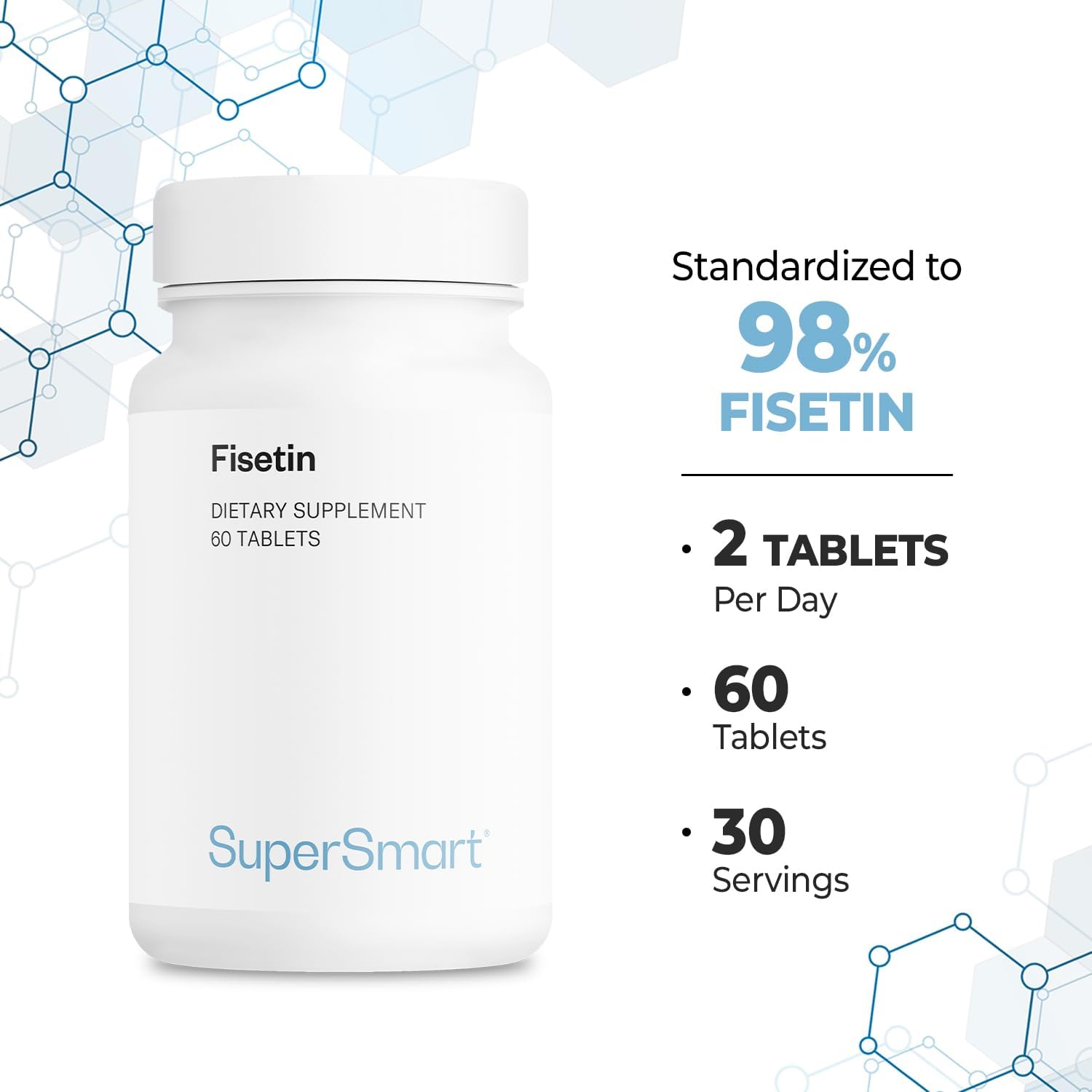 Supersmart Fisetin 500 mg – 60 comprimidos