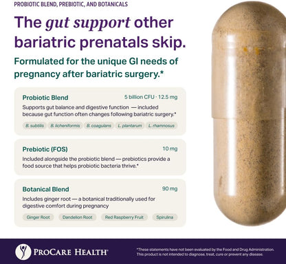 ProCare Health Vitaminas Prenatales Bariátricas con Hierro (60 Cápsulas) – Image 4