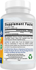 Best Naturals Vitamina B6 50 mg 250 Comprimidos (Pack de 2)