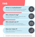 MethylPro L-Metilfolato 5 mg - Complemento de Folato Metilado, 30 Cápsulas