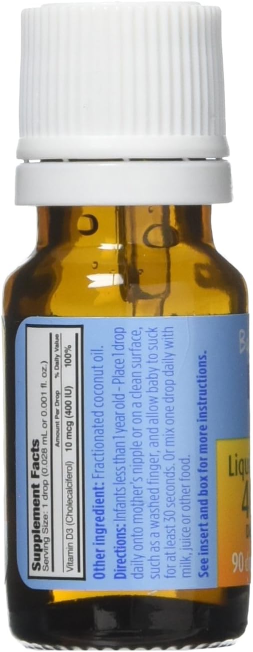 Ddrops Bebé Vitamina D3 400 UI – Pack de 3 frascos de 90 gotas cada uno
