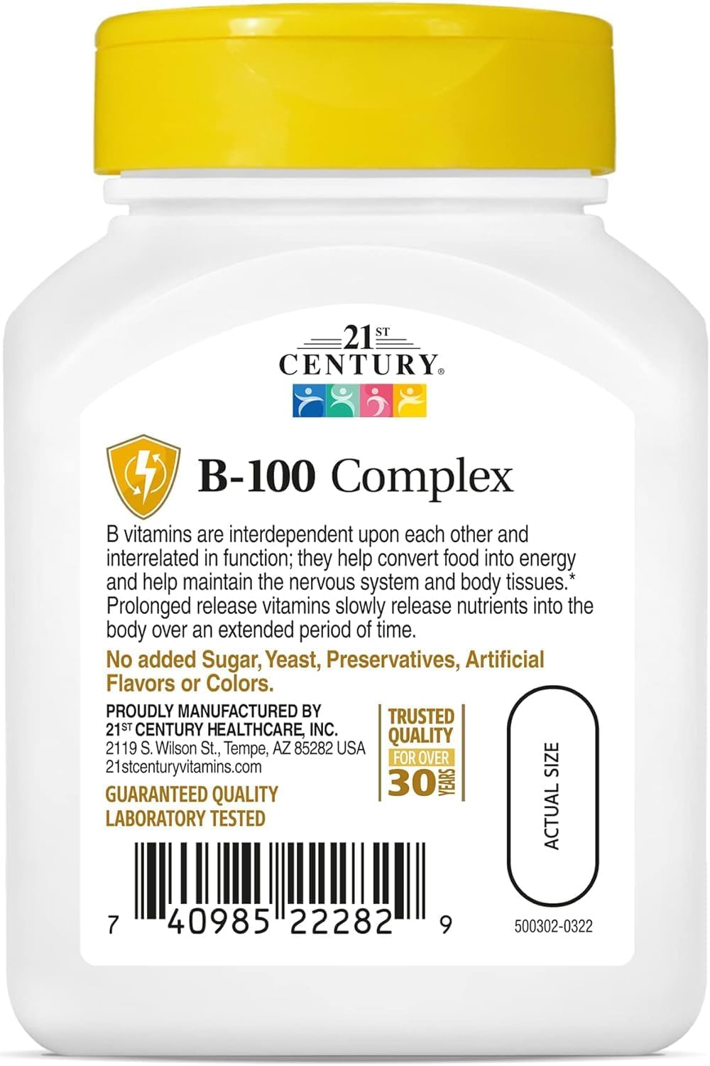 21st Century Vitamin B-100 Complex 60 Tabletas (2 Unidades)