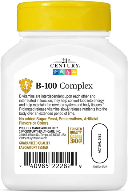 21st Century Vitamin B-100 Complex 60 – Adultos mayores, que pueden tener una absorción reducida de algunas – Image 6