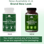 SAPTAMVEDA Comprimidos de Moringa Natural (120 comprimidos) - 500mg cada uno | Multivitamínico natural de hojas de Moringa
