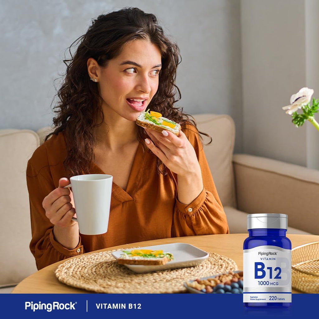 Vitamina B12 1000 mcg - 220 Comprimidos Vegetarianos | Piping Rock