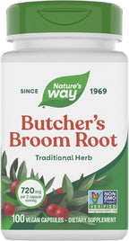 Nature's Way Escoba de Carnicero, 720 mg, 100 Cápsulas Veganas