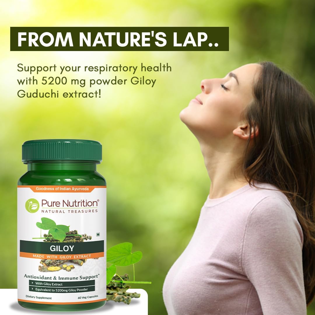 Pure Nutrition Giloy Guduchi Extract 700mg - 60 Cápsulas