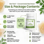 Cápsulas Orgánicas Bee Pearl – Pan de Abeja Concentrado – Mezcla Natural de Polen, Néctar y Enzimas con Vitaminas, Minerales y Polifenoles – 30 Cápsulas