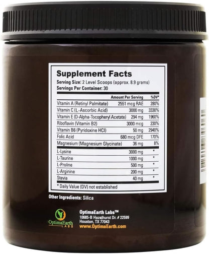 OptimaEarth Optima Heart – Polvo de Vitamina C y L-Lisina en Alta Dosis, Inspirado en Linus Pauling, 30 Dosis – Image 2