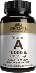 Vitamina A 10.000 UI - 100 Cápsulas Blandas