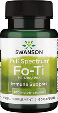 Swanson Fo-Ti 500 mg, 60 Cápsulas
